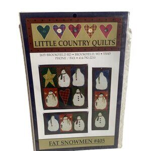 Little Country Quilts Fat Snowmen 405 Sewing Pattern Pre-Owned 1997